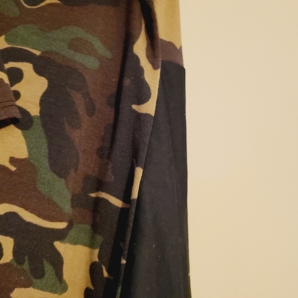 Yellow Cabbage | Women's Camo High Low Ruffle Blouse or Dress (Size Medium) - Picture 6 of 14
